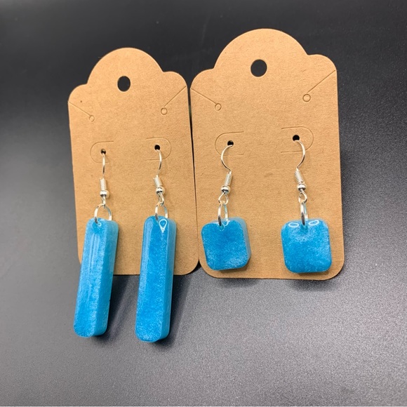 Aye!Lit! Jewelry - Sky Blue Earrings- HANDMADE- set of 2